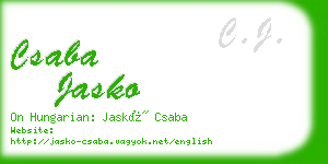 csaba jasko business card